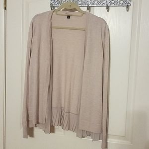 Ann Taylor Pleated Chiffon Cardigan